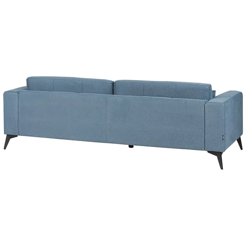 3-sits soffa Ange - Blå, Svart/Polyester - Möbler - Vardagsrum - Soffor - 3-sits soffor