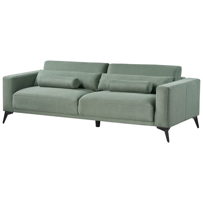 3-sits soffa Ange - Grön, Svart/Polyester - Möbler - Vardagsrum - Soffor - 3-sits soffor