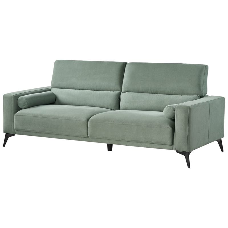 3-sits soffa Ange - Grön, Svart/Polyester - Möbler - Vardagsrum - Soffor - 3-sits soffor