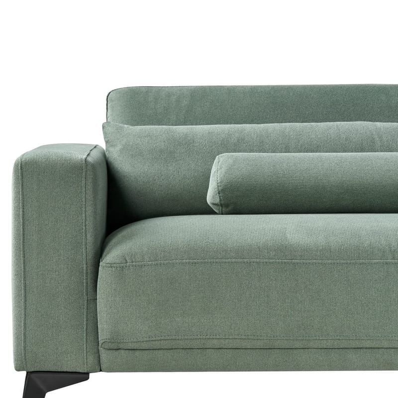 3-sits soffa Ange - Grön, Svart/Polyester - Möbler - Vardagsrum - Soffor - 3-sits soffor