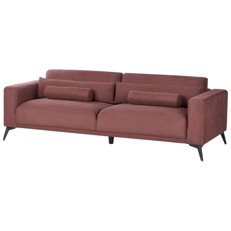 3-sits soffa Ange - Röd, Svart/Polyester - Möbler - Vardagsrum - Soffor - 3-sits soffor