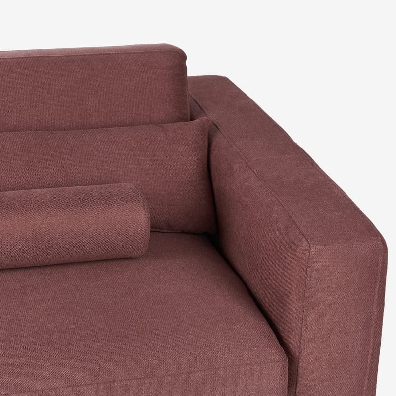 3-sits soffa Ange - Röd, Svart/Polyester - Möbler - Vardagsrum - Soffor - 3-sits soffor