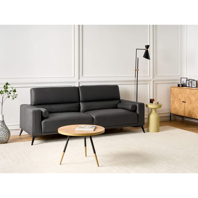 3-sits soffa Ange - Svart/Konstläder - Möbler - Vardagsrum - Soffor - 3-sits soffor