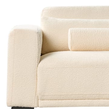 3-sits soffa Ange - Vit, Svart/Bouclé - Möbler - Vardagsrum - Soffor - 3-sits soffor