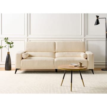 3-sits soffa Ange - Vit, Svart/Bouclé - Möbler - Vardagsrum - Soffor - 3-sits soffor