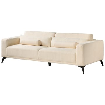 3-sits soffa Ange - Vit, Svart/Bouclé - Möbler - Vardagsrum - Soffor - 3-sits soffor