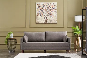 Antigua 3-sits Soffa - Brun/Natur - Möbler - Vardagsrum - Bäddsoffor - 3-sits bäddsoffa