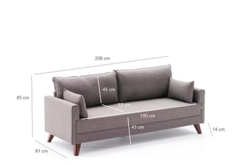 Antigua 3-sits Soffa - Brun/Natur - Möbler - Vardagsrum - Bäddsoffor - 3-sits bäddsoffa