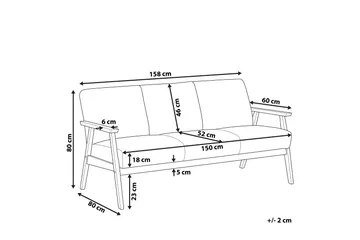Asnes 3-sits Soffa - Brun - Möbler - Vardagsrum - Soffor - 3-sits soffor