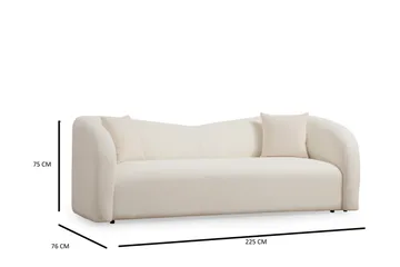 Azoula Soffa 3-sits - Beige - Möbler - Vardagsrum - Soffor - 3-sits soffor