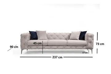 Beachport Soffa 3-sits - Beige - Möbler - Vardagsrum - Soffor - 3-sits soffor