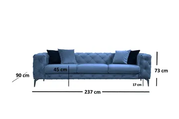 Beachport Soffa 3-sits - Blå - Möbler - Vardagsrum - Soffor - 3-sits soffor