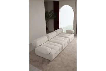Belgin Bubblig Soffa 3-sits med utfällbara armstöd och ryggstöd - Ljusbeige / Beige - Möbler - Vardagsrum - Soffor - Modulsoffor - Komplett modulsoffa