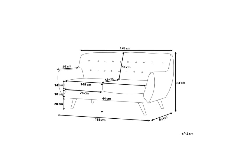 BODO Soffa 3 sits - 3-sits soffor