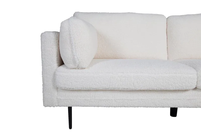 Boom 3-sits soffa, teddymaterial - Vit - Möbler - Vardagsrum - Soffor - 3-sits soffor