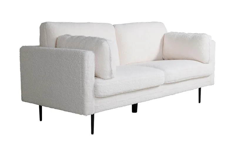 Boom 3-sits soffa, teddymaterial - Vit - Möbler - Vardagsrum - Soffor - 3-sits soffor