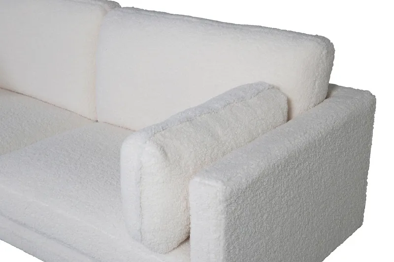 Boom 3-sits soffa, teddymaterial - Vit - Möbler - Vardagsrum - Soffor - 3-sits soffor