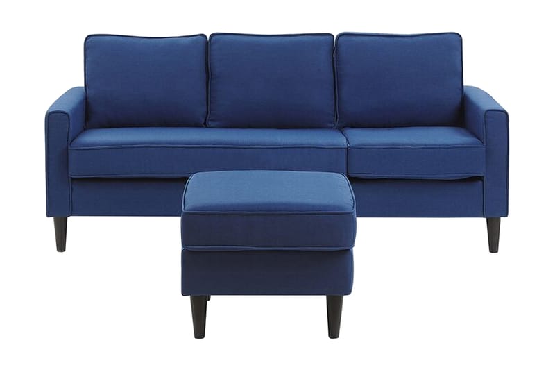 BOTTOS Soffa med Fotpall Blå - Möbler - Vardagsrum - Soffor - 3-sits soffor
