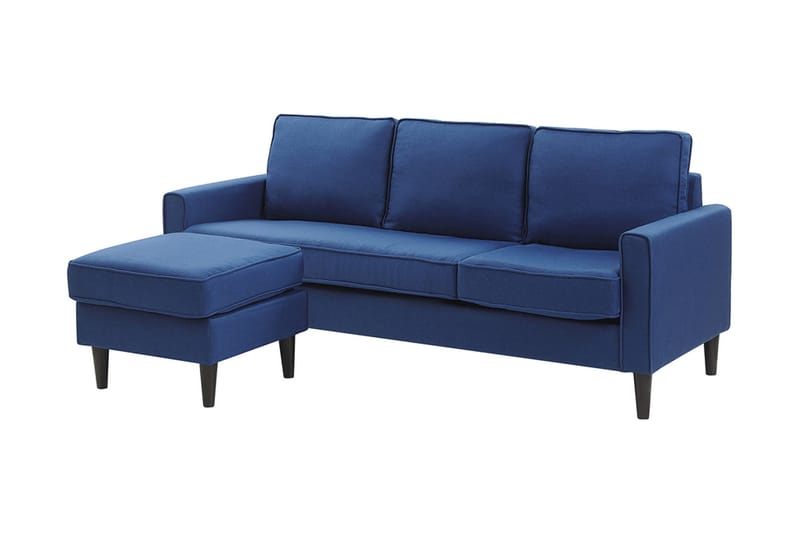 BOTTOS Soffa med Fotpall Blå - Möbler - Vardagsrum - Soffor - 3-sits soffor