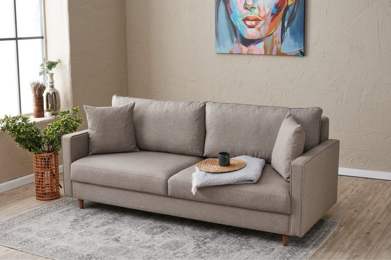 Braneles Soffa 3-sits - Beige - Möbler - Vardagsrum - Soffor - 3-sits soffor