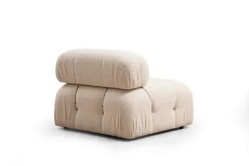 Bubblig Soffa 3-sits Belgin med fasta armstöd och repdetaljer - Ljusbeige - Möbler - Vardagsrum - Soffor - Modulsoffor - Komplett modulsoffa