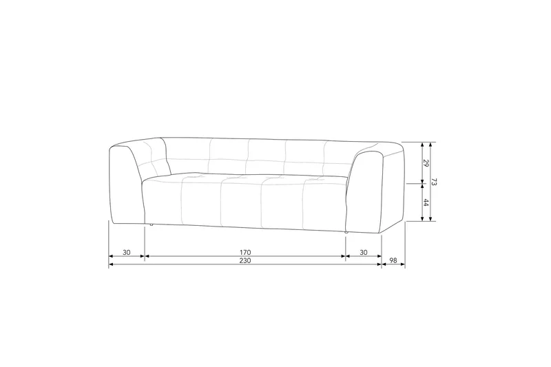 Byxelkroken 3-sits Soffa - Mörkgrå - Möbler - Vardagsrum - Soffor - 3-sits soffor