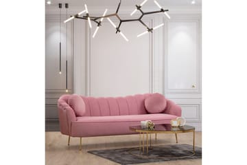 Caraquet Soffa 3-sits - Rosa - Möbler - Vardagsrum - Soffor - 3-sits soffor