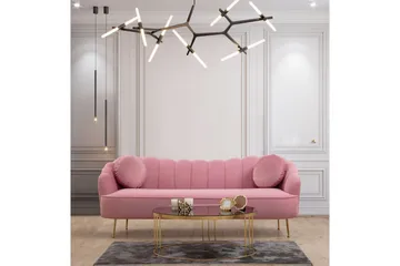 Caraquet Soffa 3-sits - Rosa - Möbler - Vardagsrum - Soffor - 3-sits soffor