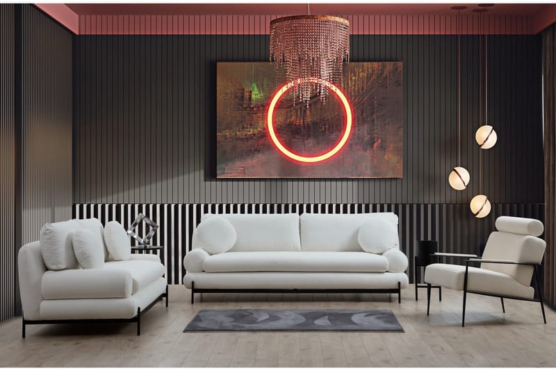 Cassius Soffa 3-sits - Vit - Möbler - Vardagsrum - Soffor - 3-sits soffor