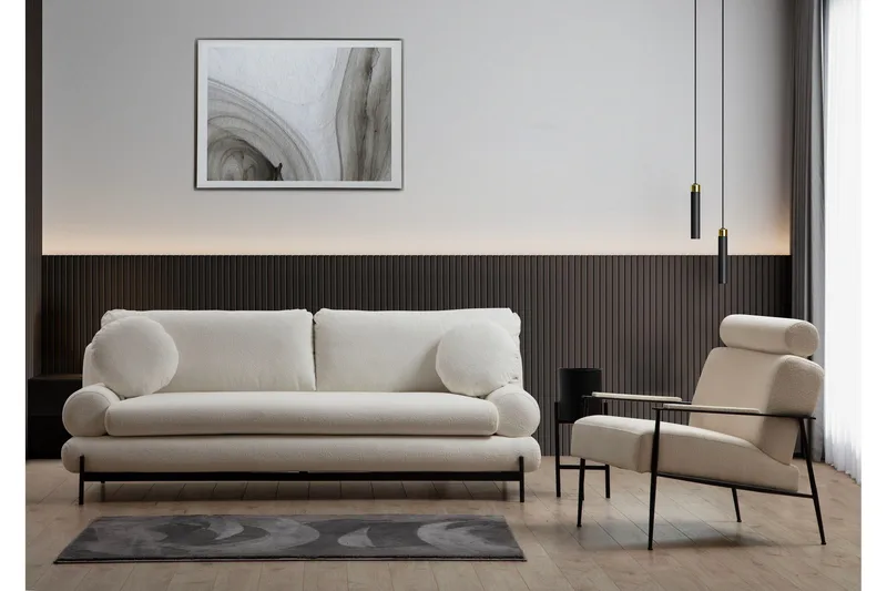 Cassius Soffa 3-sits - Vit - Möbler - Vardagsrum - Soffor - 3-sits soffor