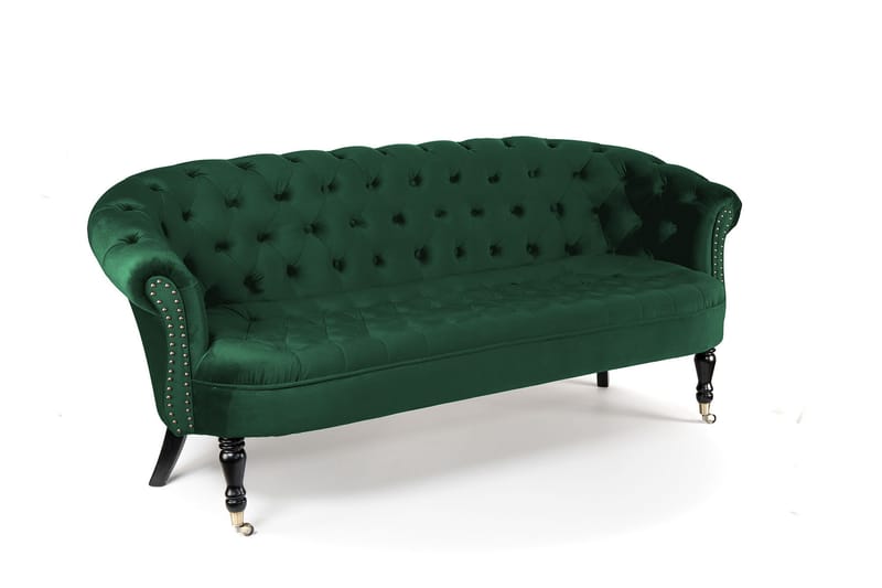 Chesterfield Ludo Soffa 3-sits Mörkgrön - Möbler - Vardagsrum - Soffor - 3-sits soffor