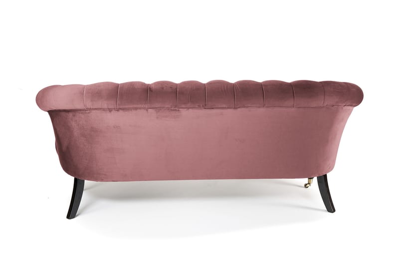 Chesterfield Ludo Soffa 3-sits Rosa - 3-sits soffor - chesterfield soffor - Sammetssoffor