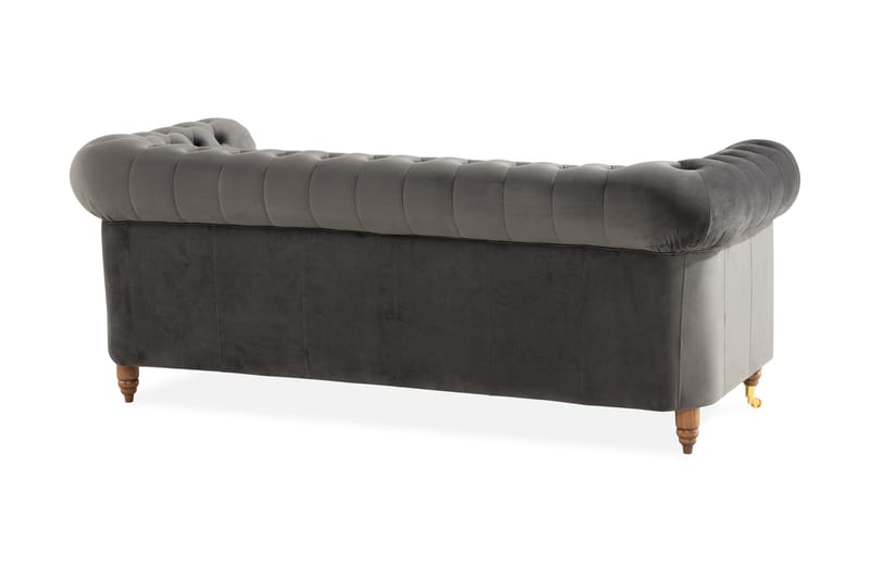 CHESTERFIELD LUX 3-sits Soffa Grå - 3-sits soffor - chesterfield soffor