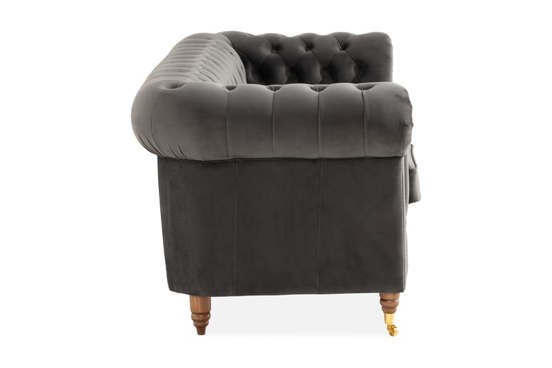 CHESTERFIELD LUX 3-sits Soffa Grå - 3-sits soffor - chesterfield soffor