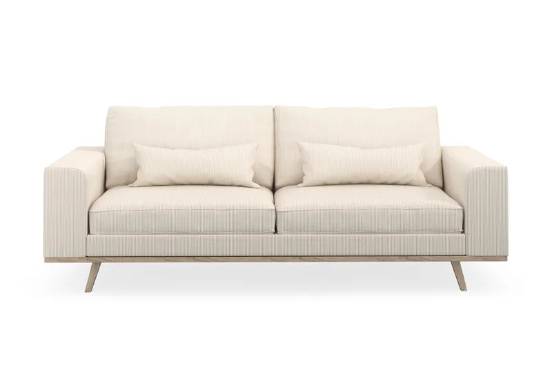 Copenhagen 3-sits Manchestersoffa - Beige - Möbler - Vardagsrum - Soffor - 3-sits soffor