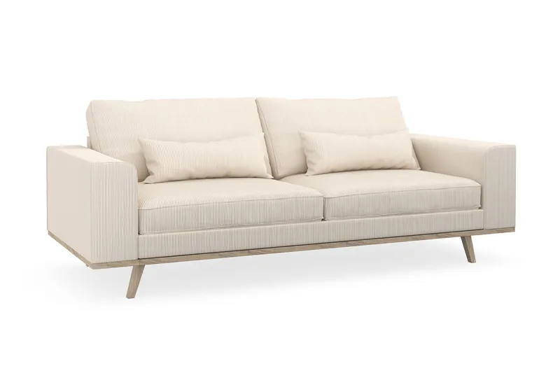 Copenhagen 3-sits Manchestersoffa - Beige - Möbler - Vardagsrum - Soffor - 3-sits soffor