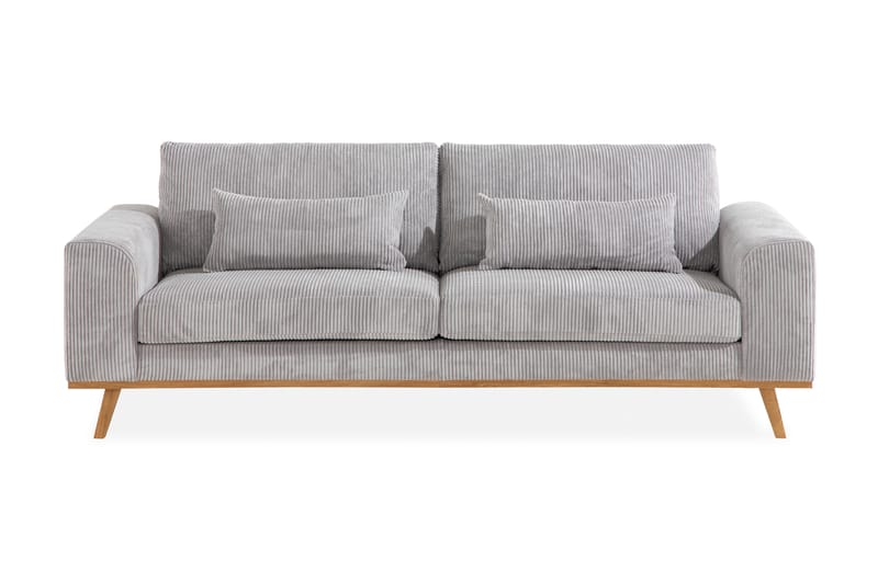 Copenhagen 3-sits Manchestersoffa - Ljusgrå - Möbler - Vardagsrum - Soffor - 3-sits soffor