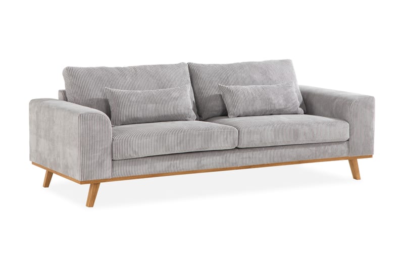 Copenhagen 3-sits Manchestersoffa - Ljusgrå - Möbler - Vardagsrum - Soffor - 3-sits soffor