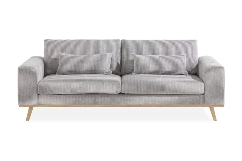 Copenhagen 3-sits Manchestersoffa - Ljusgrå - Möbler - Vardagsrum - Soffor - 3-sits soffor