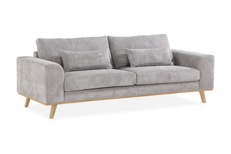 Copenhagen 3-sits Manchestersoffa - Ljusgrå - Möbler - Vardagsrum - Soffor - 3-sits soffor