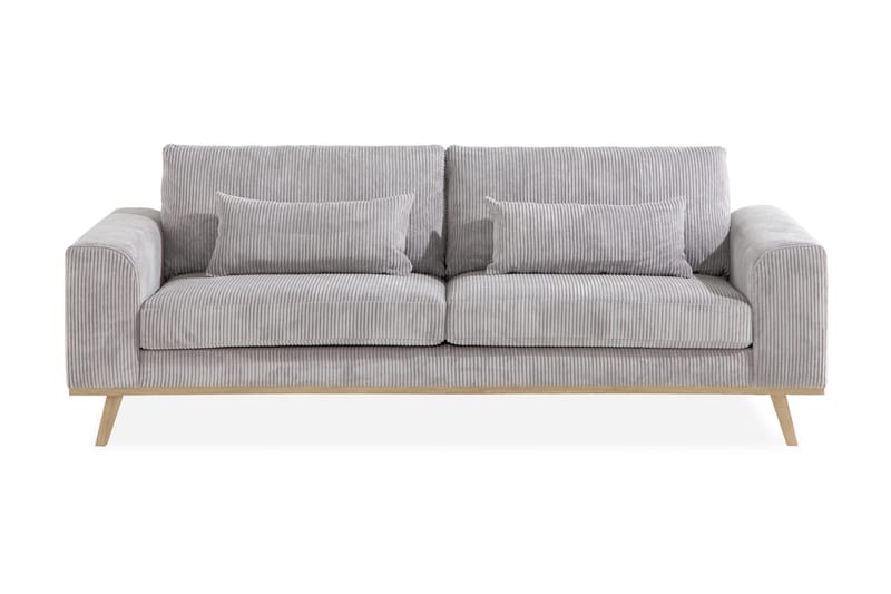 Copenhagen 3-sits Manchestersoffa - Ljusgrå - Möbler - Vardagsrum - Soffor - 3-sits soffor