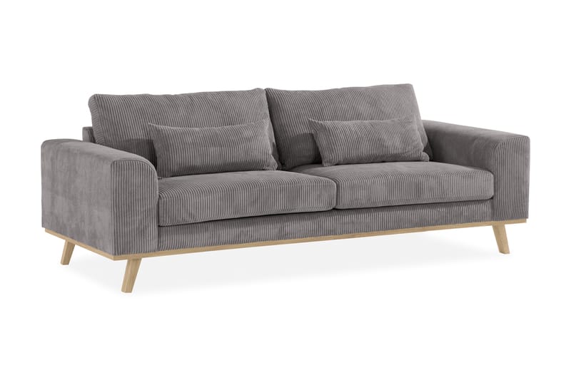 Copenhagen 3-sits Manchestersoffa - Mörkgrå - Möbler - Vardagsrum - Soffor - 3-sits soffor