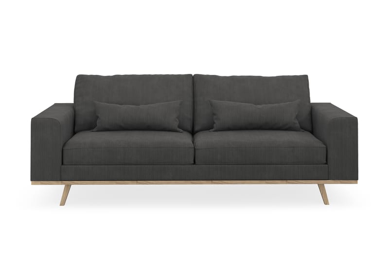 Copenhagen 3-sits Manchestersoffa - Mörkgrå - Möbler - Vardagsrum - Soffor - 3-sits soffor
