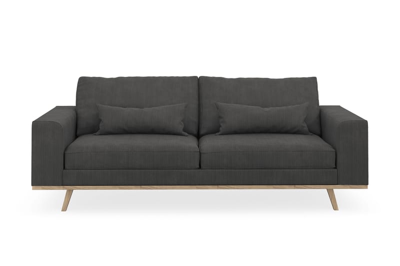 Copenhagen 3-sits Manchestersoffa - Mörkgrå - Möbler - Vardagsrum - Soffor - 3-sits soffor