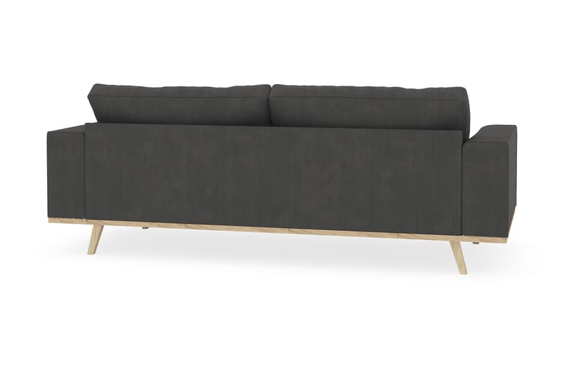 Copenhagen 3-sits Manchestersoffa - Mörkgrå - Möbler - Vardagsrum - Soffor - 3-sits soffor
