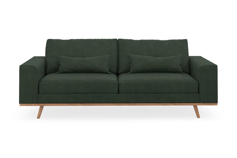 Copenhagen 3-sits Manchestersoffa - Mörkgrön - Möbler - Vardagsrum - Soffor - 3-sits soffor