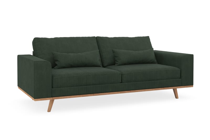Copenhagen 3-sits Manchestersoffa - Mörkgrön - Möbler - Vardagsrum - Soffor - 3-sits soffor