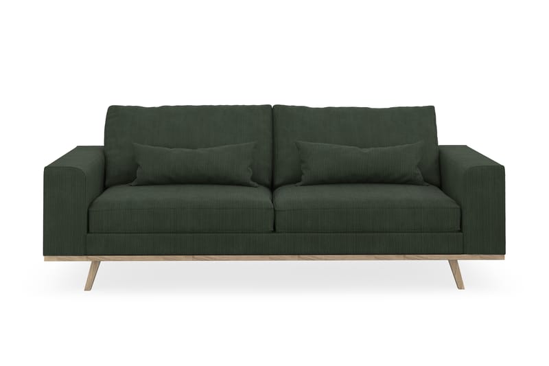 Copenhagen 3-sits Manchestersoffa - Mörkgrön - Möbler - Vardagsrum - Soffor - 3-sits soffor