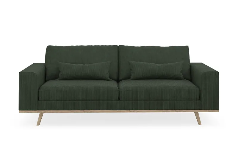 Copenhagen 3-sits Manchestersoffa - Mörkgrön - Möbler - Vardagsrum - Soffor - 3-sits soffor