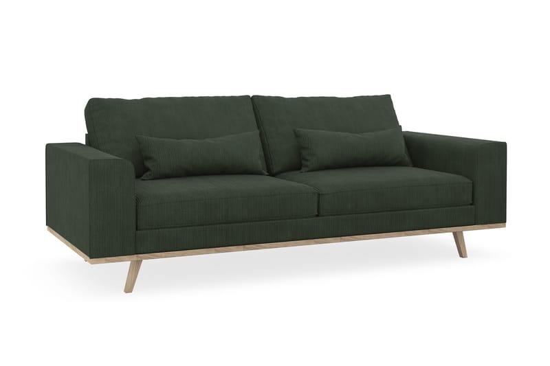 Copenhagen 3-sits Manchestersoffa - Mörkgrön - Möbler - Vardagsrum - Soffor - 3-sits soffor